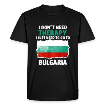 Bulgarie - T-shirt Premium bio Homme - noir - Devant - Nico (187cm)