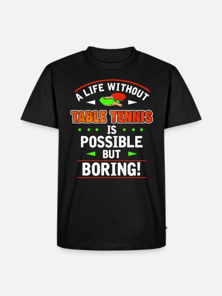 table tennis - Men's Premium Organic T-Shirt - black