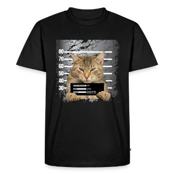 chat - T-shirt Premium bio Homme - noir - Devant - Nico (187cm)