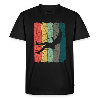Bouldering - Men's Premium Organic T-Shirt - black - Front - Nico (187cm)