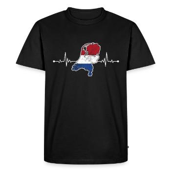 Pays-Bas Hollande - T-shirt Premium bio Homme - noir - Devant - Nico (187cm)