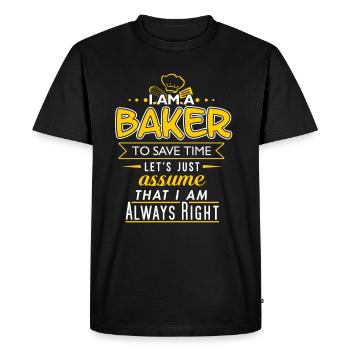 boulanger - T-shirt Premium bio Homme - noir - Devant - Nico (187cm)