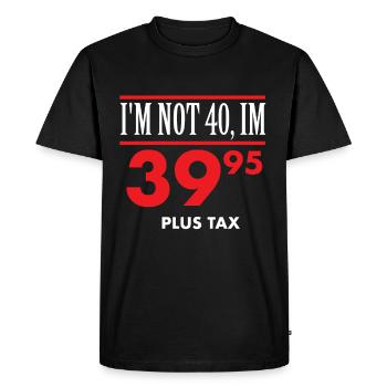 40ème anniversaire - T-shirt Premium bio Homme - noir - Devant - Nico (187cm)