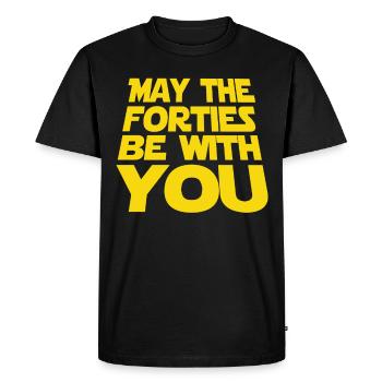 40ème anniversaire - T-shirt Premium bio Homme - noir - Devant - Nico (187cm)