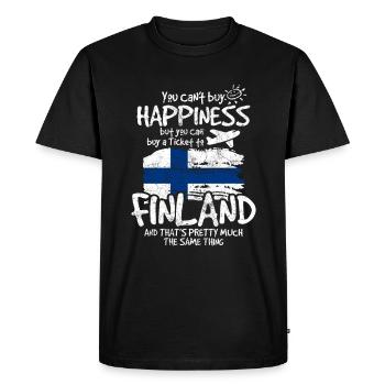 Finland - Men's Premium Organic T-Shirt - black - Front - Nico (187cm)