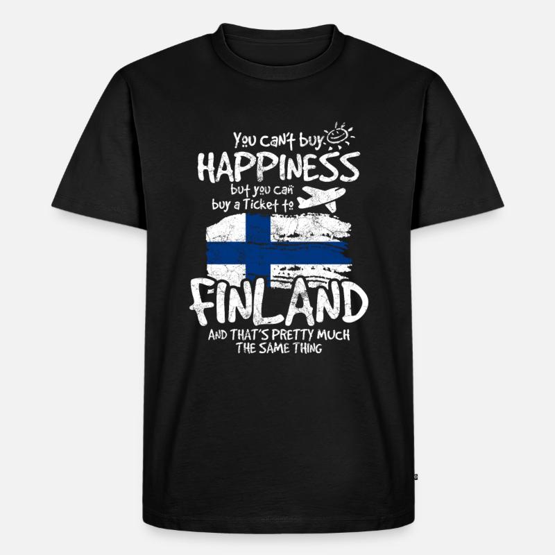 Finnland - Männer Premium Bio T-Shirt - Schwarz