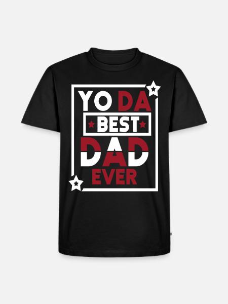 Best DAD Ever - Männer Premium Bio T-Shirt - Schwarz