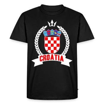 Croatie Hrvatska Croatia Fan - T-shirt Premium bio Homme - noir - Devant - Nico (187cm)