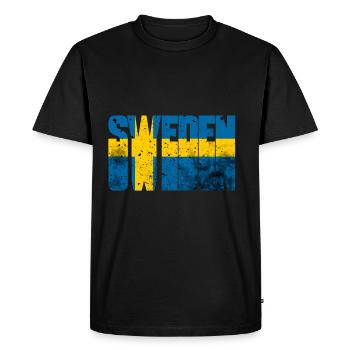 Suède - T-shirt Premium bio Homme - noir - Devant - Nico (187cm)