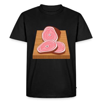 jambon - T-shirt Premium bio Homme - noir - Devant - Nico (187cm)