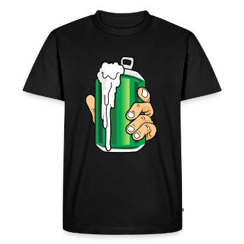Beer - canned beer Prost - Men's Premium Organic T-Shirt - black - Front - Nico (187cm)