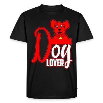 Amoureux des chiens - T-shirt Premium bio Homme - noir - Devant - Nico (187cm)