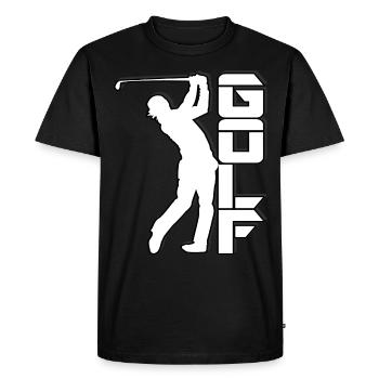 Le golf est mon sport de golf - T-shirt Premium bio Homme - noir - Devant - Nico (187cm)