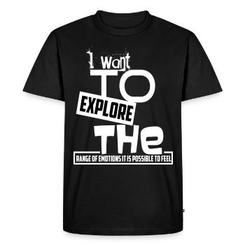 Exploring explore adventure saying gift - Men's Premium Organic T-Shirt - black - Front - Nico (187cm)