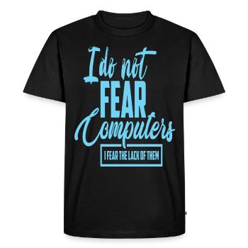 Ordinateur ordinateur ordinateur ordinateur proverbe Freak suchti - T-shirt Premium bio Homme - noir - Devant - Nico (187cm)