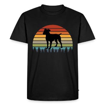 Patterdale Terrier Dogs Dog Lovers Dog - Men's Premium Organic T-Shirt - black - Front - Nico (187cm)