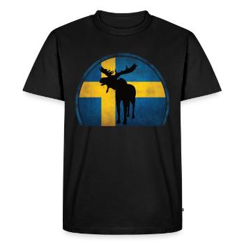 Schweden Elch Skandinavien schwedisch - Männer Premium Bio T-Shirt - Schwarz - Vorne - Nico (187cm)