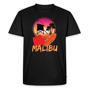 Sauveteur Malibu - T-shirt Premium bio Homme - noir - Devant - Nico (187cm)