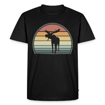 Orignal rétro - T-shirt Premium bio Homme - noir - Devant - Nico (187cm)