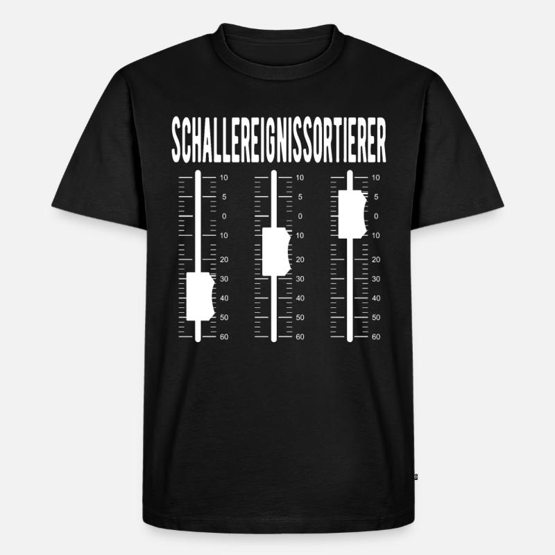 Tontechniker Veranstaltungstechniker - Männer Premium Bio T-Shirt - Schwarz