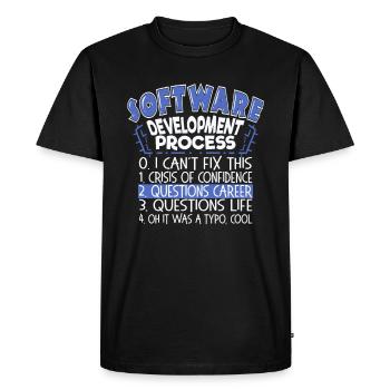 Développeur de logiciels Sayings Funny Computer Nerd - T-shirt Premium bio Homme - noir - Devant - Nico (187cm)