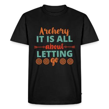 Tir à l'arc archer cible archer - T-shirt Premium bio Homme - noir - Devant - Nico (187cm)