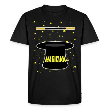 Magicien Magicien Magique Abracadabra Magical - T-shirt Premium bio Homme - noir - Devant - Nico (187cm)