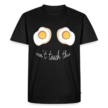 Seins - Ne pas toucher - T-shirt Premium bio Homme - noir - Devant - Nico (187cm)