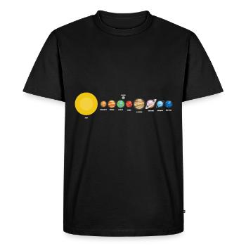 Astronomie Système Solaire Univers Voyage Spatial - T-shirt Premium bio Homme - noir - Devant - Nico (187cm)
