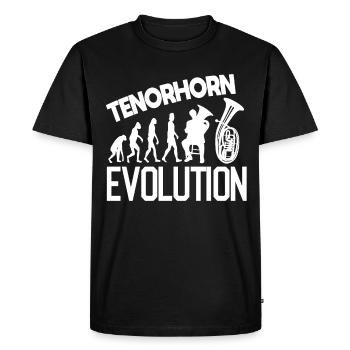 Instrument de musique instrument en laiton ténor corne - T-shirt Premium bio Homme - noir - Devant - Nico (187cm)