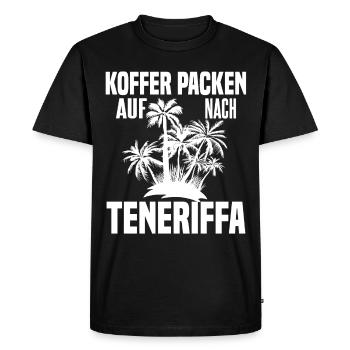 Teneriffa Urlaub - Männer Premium Bio T-Shirt - Schwarz - Vorne - Nico (187cm)