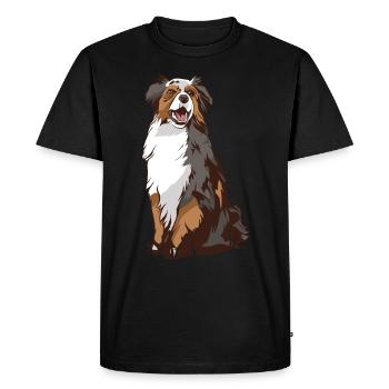 Australian Shepherd Aussie - T-shirt Premium bio Homme - noir - Devant - Nico (187cm)