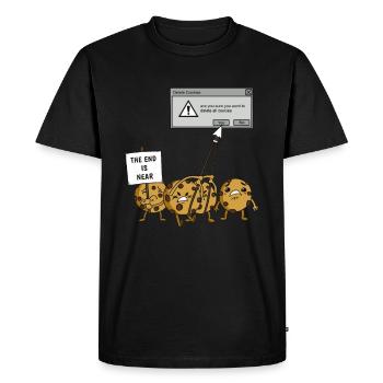 Supprimer tous les cookies Funny Computer Programmer - T-shirt Premium bio Homme - noir - Devant - Nico (187cm)