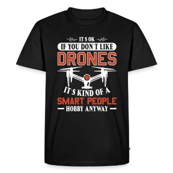 Drone Pilot Quadcopter. - T-shirt Premium bio Homme - noir - Devant - Nico (187cm)