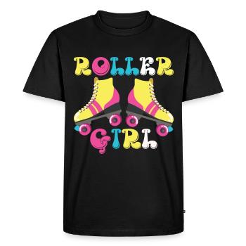 Patins à roulettes Patins à roulettes - T-shirt Premium bio Homme - noir - Devant - Nico (187cm)