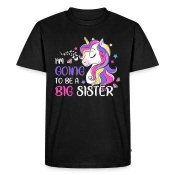 I’m Going To Be A Big Sister Unicorn - T-shirt Premium bio Homme - noir - Devant - Nico (187cm)