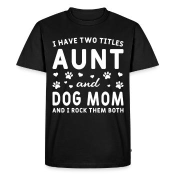 Dogs Mama Dog lover aunt dog motif - Men's Premium Organic T-Shirt - black - Front - Nico (187cm)