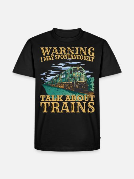 Güterzug Eisenbahner Lokführer Lokomotivführer - Herre Premium økologisk T-shirt - sort