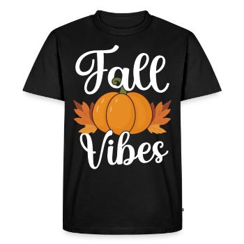 Automne - T-shirt Premium bio Homme - noir - Devant - Nico (187cm)