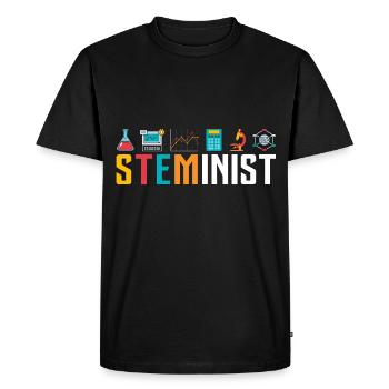 T-shirt Smart Mathematics de l’Université des Sciences - T-shirt Premium bio Homme - noir - Devant - Nico (187cm)