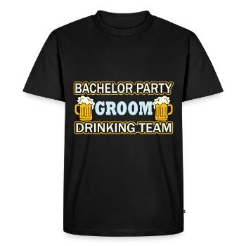 Mariage mariée marié Bachelor Bachelorette Party - T-shirt Premium bio Homme - noir - Devant - Nico (187cm)