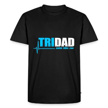 Triathlon Dad Sportler Vater Shirt - Männer Premium Bio T-Shirt - Schwarz - Vorne - Nico (187cm)