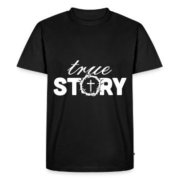 Jésus Dieu Bible Église Foi chrétienne Croire - T-shirt Premium bio Homme - noir - Devant - Nico (187cm)