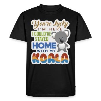 Sweet Koala Animal Love Australia Gift Kids - Men's Premium Organic T-Shirt - black - Front - Nico (187cm)