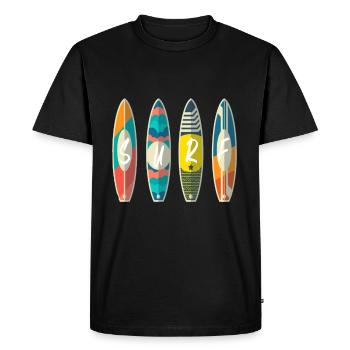 Idée cadeau planche à voile surf soleil sport soleil jeunesse - T-shirt Premium bio Homme - noir - Devant - Nico (187cm)
