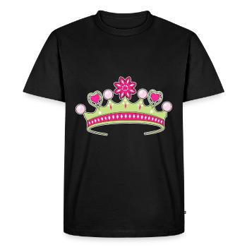 Diadem couronne princesse idée cadeau girly pink - T-shirt Premium bio Homme - noir - Devant - Nico (187cm)