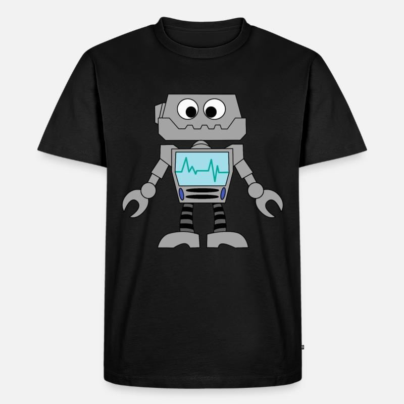 Roboter Technik Computer Elektronik Geschenkidee - Männer Premium Bio T-Shirt - Schwarz