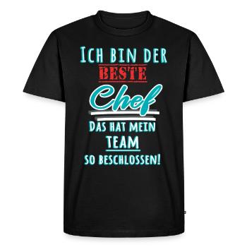 Le meilleur patron | Cadeau d’équipe pour le travail de boss - T-shirt Premium bio Homme - noir - Devant - Nico (187cm)