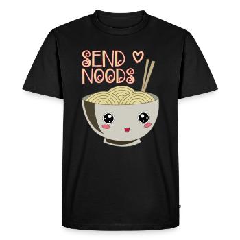 Send Noods Japanese Ramen Noodles Japan Foodie - Men's Premium Organic T-Shirt - black - Front - Nico (187cm)