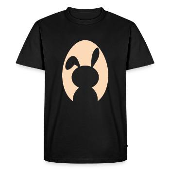 Lapin lapin lapin De Pâques Lapin de Pâques Silhouette - T-shirt Premium bio Homme - noir - Devant - Nico (187cm)